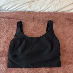 Lululemon Black Longline Scoop Sports Bra – Size 6
